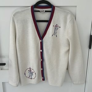 Vintage Golf Sweater Cardigan